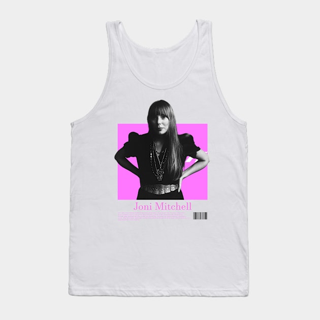 Joni Mitchell // 1970s Fan Art Design Tank Top by instri